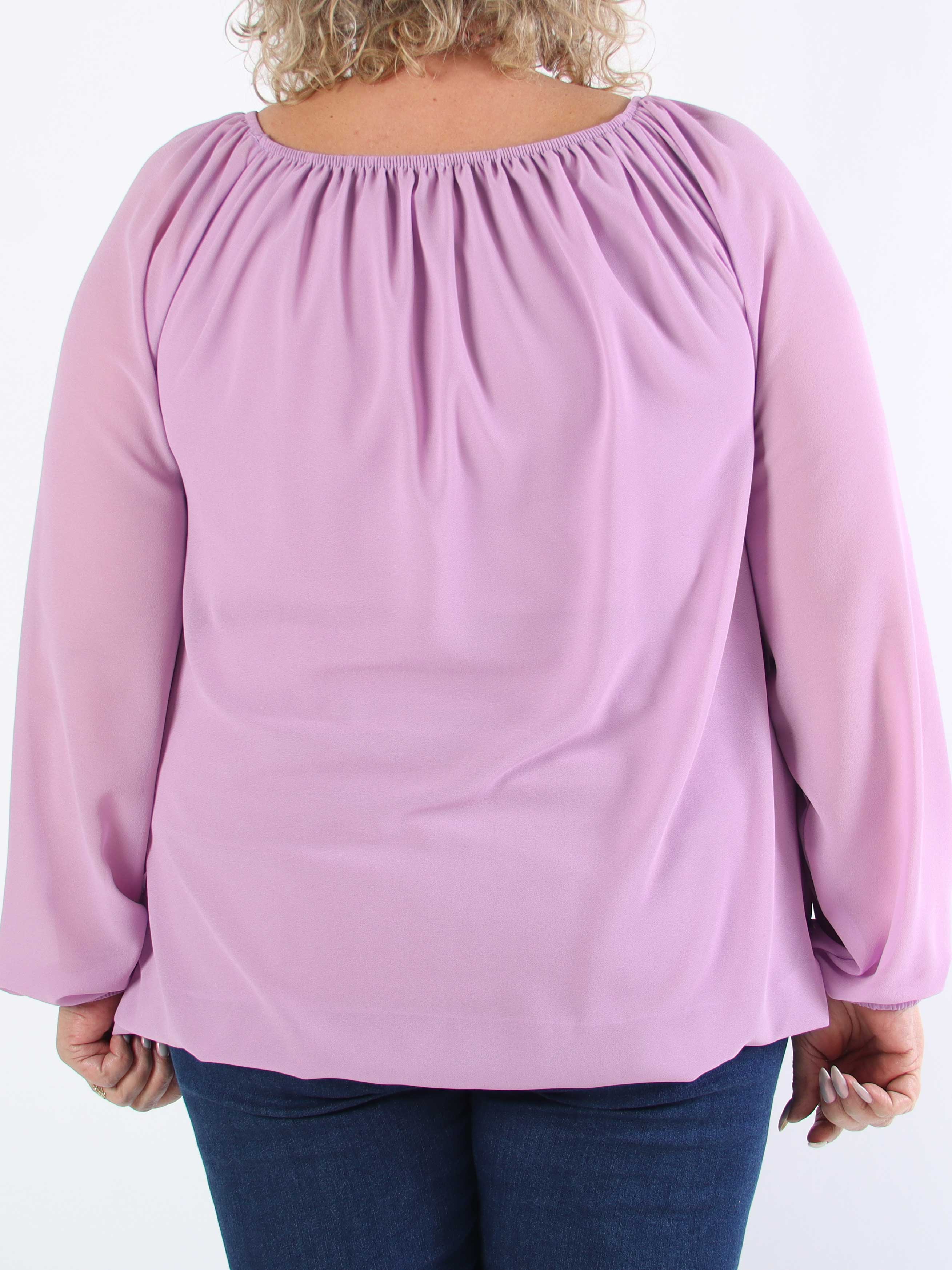 Stef - Fin tunika i chiffonlag med elastikkant